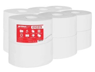 Toaletní papír JUMBO primaSOFT, 19 cm, 2vrstvý, celulóza, 12 rolí