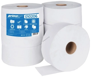 Toaletní papír JUMBO primaSOFT, recykl, 23 cm, 2vrstvý, 6 rolí