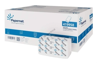 Papírové ručníky skládané Papernet 2-vrstvé extra bílé, 3990 ks